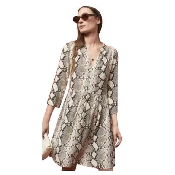 Anthropologie ** Maeve Juno snakeskin baby doll shift dress - Picture 2 of 5